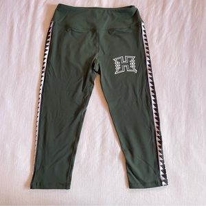 University of Hawaii Green Logo Exercise Capris, size S